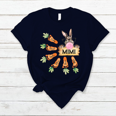 Lofaris Easter Bunny Grandma And Carrot Kids T-Shirt