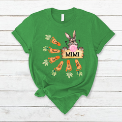 Lofaris Easter Bunny Grandma And Carrot Kids T-Shirt