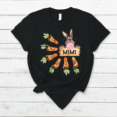 Lofaris Easter Bunny Grandma And Carrot Kids T-Shirt