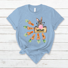 Lofaris Easter Bunny Grandma And Carrot Kids T-Shirt