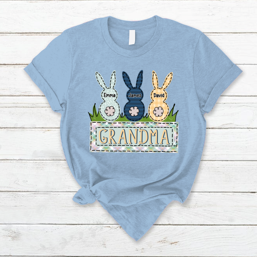 Lofaris Easter Bunny Grandma And Kids Days T-Shirt