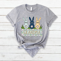 Lofaris Easter Bunny Grandma And Kids Days T-Shirt