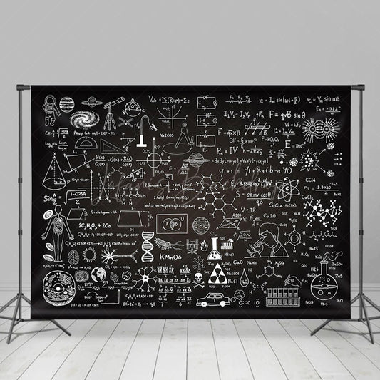 Lofaris Educational Blackboard Kid Back To School Backdrop