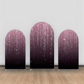 Lofaris Elegant Black Purple Sparkle Party Arch Backdrop Kit