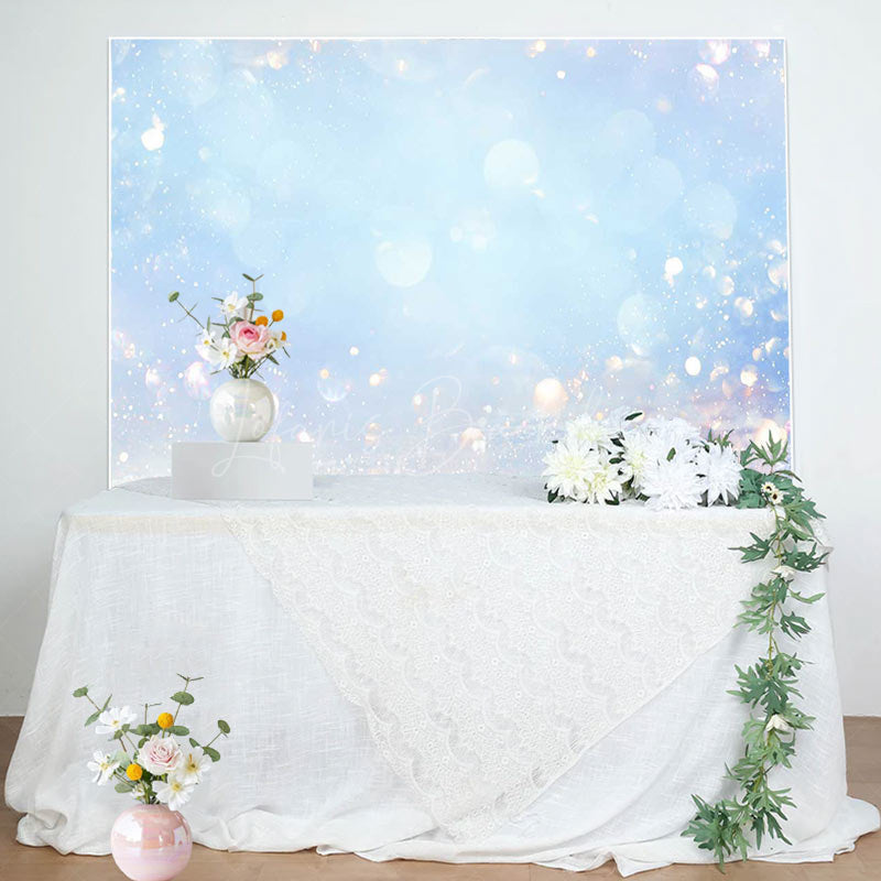 Lofaris Elegant Blue Blurred Aperture Backdrop For Birthday