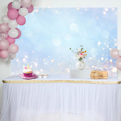 Lofaris Elegant Blue Blurred Aperture Backdrop For Birthday