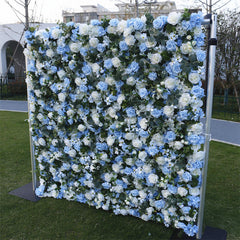 Lofaris Elegant Faux Blue Rose Wedding Floral Backdrop Decor