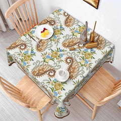 Lofaris Elegant Paisley Patterns Floral Square Tablecloth