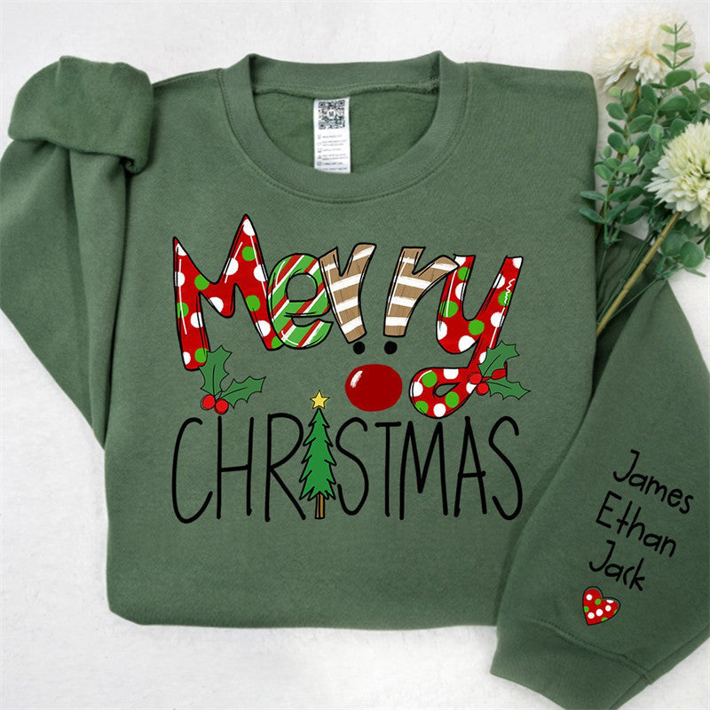Lofaris Elk Cherry Mom And Kids Custom Christmas Sweatshirt