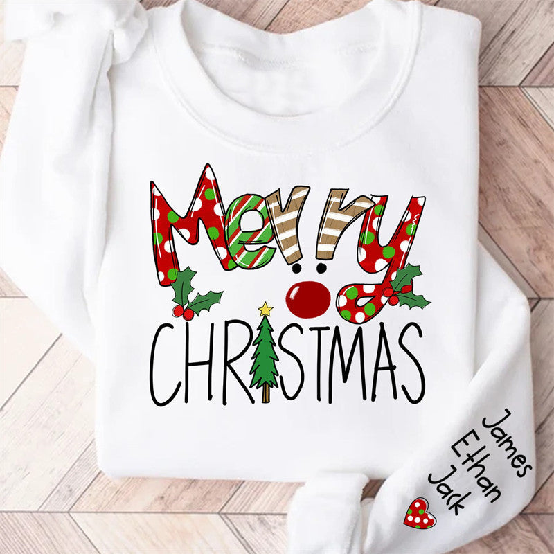 Lofaris Elk Cherry Mom And Kids Custom Christmas Sweatshirt