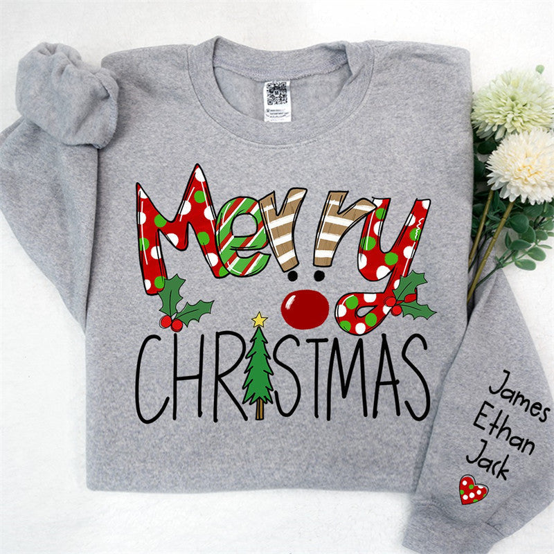 Lofaris Elk Cherry Mom And Kids Custom Christmas Sweatshirt