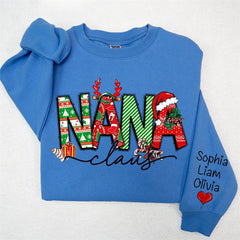 Lofaris Elk Cherry Nana Claus Custom Christmas Sweatshirt