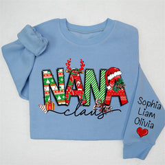 Lofaris Elk Cherry Nana Claus Custom Christmas Sweatshirt