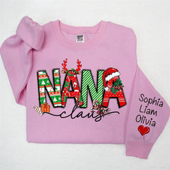 Lofaris Elk Cherry Nana Claus Custom Christmas Sweatshirt