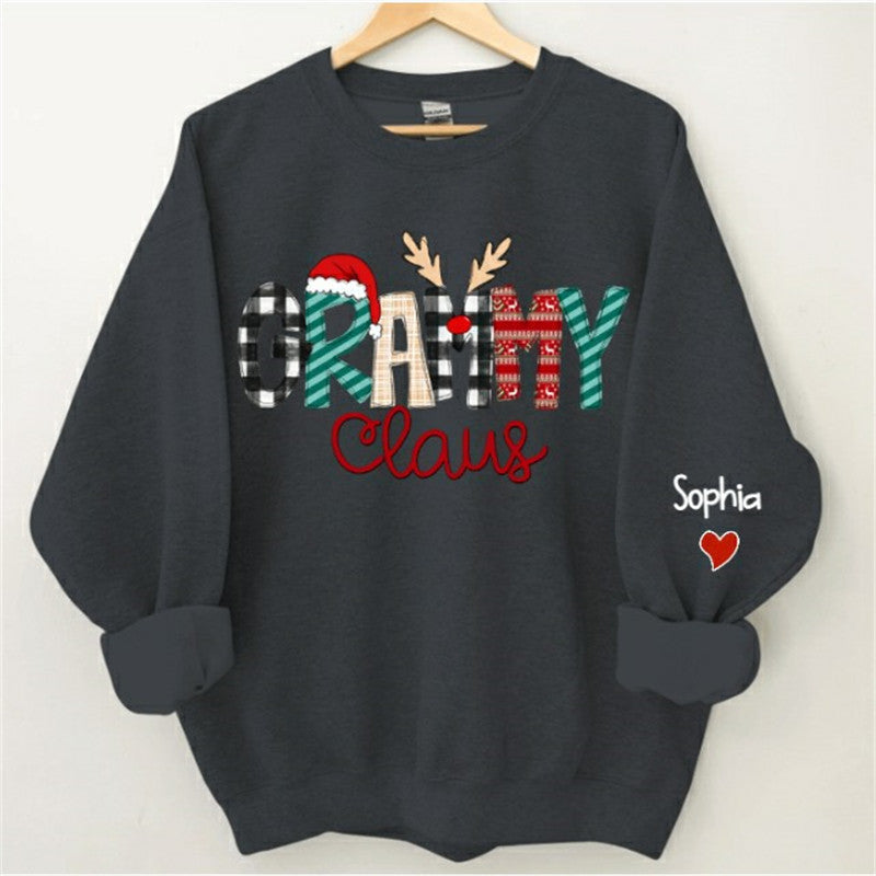 Lofaris Elk Claus Mom Daughter Custom Christmas Sweatshirt