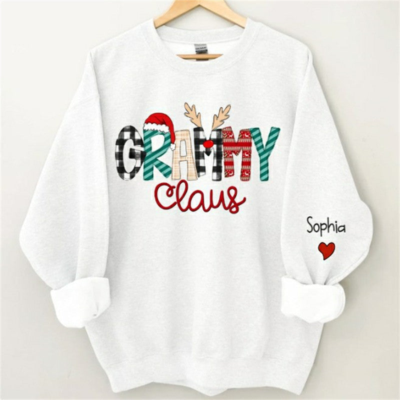 Lofaris Elk Claus Mom Daughter Custom Christmas Sweatshirt