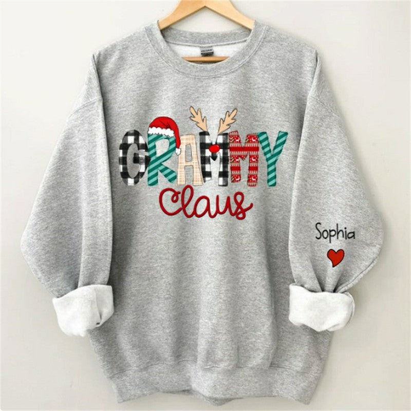 Lofaris Elk Claus Mom Daughter Custom Christmas Sweatshirt