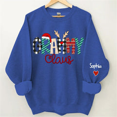 Lofaris Elk Claus Mom Daughter Custom Christmas Sweatshirt