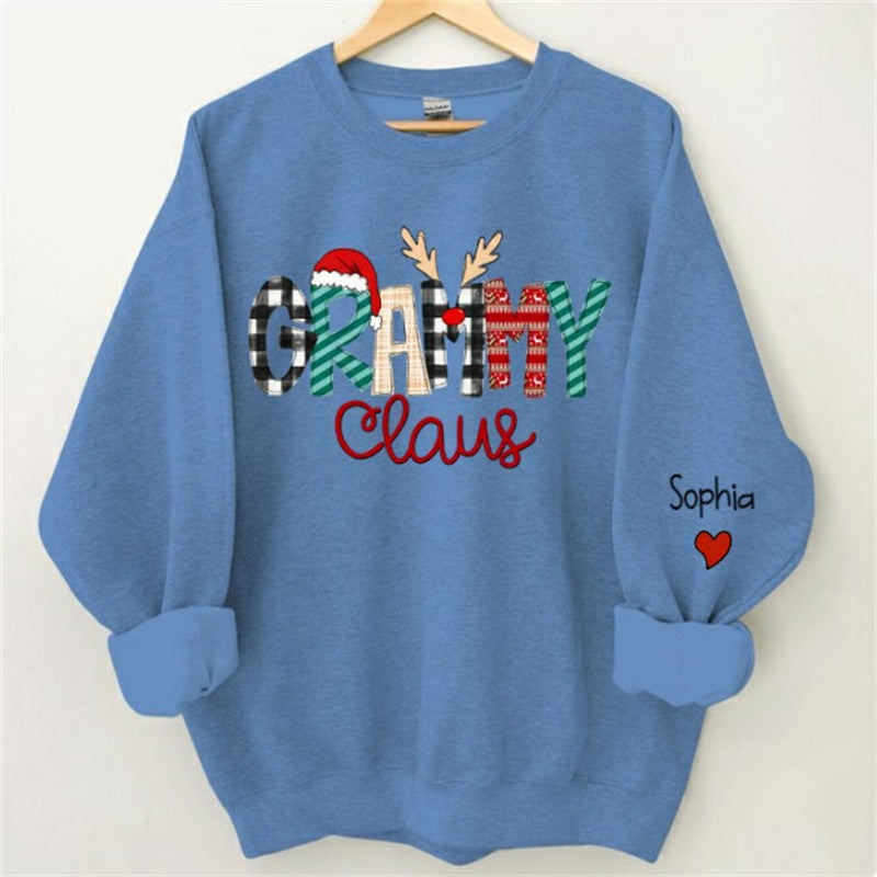 Lofaris Elk Claus Mom Daughter Custom Christmas Sweatshirt