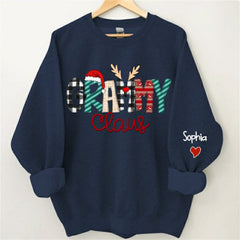 Lofaris Elk Claus Mom Daughter Custom Christmas Sweatshirt