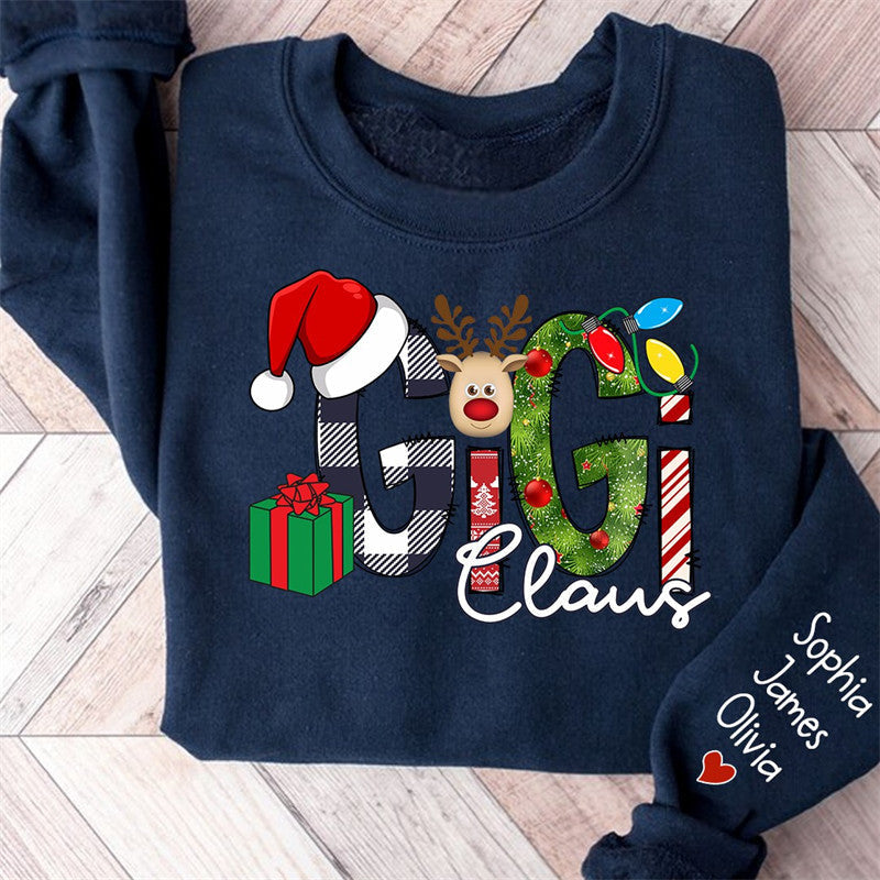 Lofaris Elk Gift Grandma Kids Custom Christmas Sweatshirt