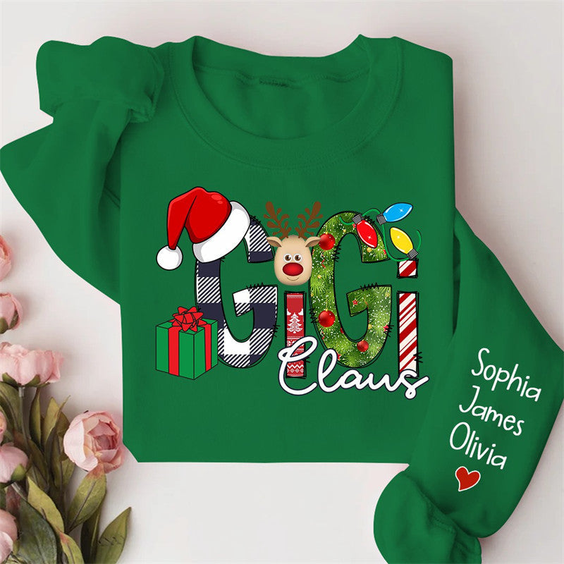 Lofaris Elk Gift Grandma Kids Custom Christmas Sweatshirt