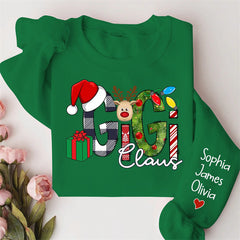 Lofaris Elk Gift Grandma Kids Custom Christmas Sweatshirt