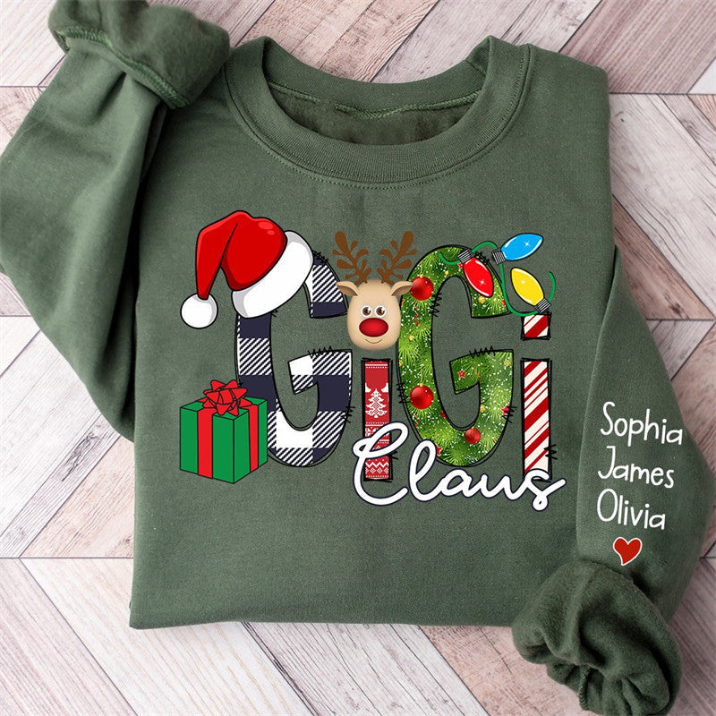 Lofaris Elk Gift Grandma Kids Custom Christmas Sweatshirt