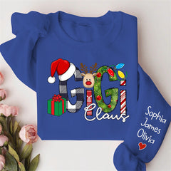 Lofaris Elk Gift Grandma Kids Custom Christmas Sweatshirt