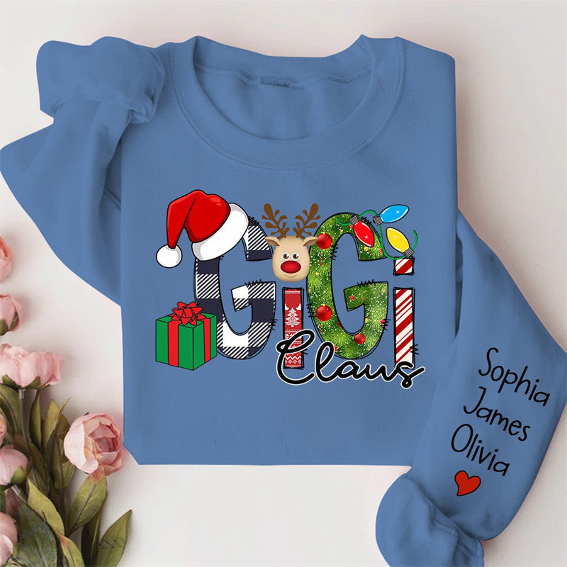 Lofaris Elk Gift Grandma Kids Custom Christmas Sweatshirt