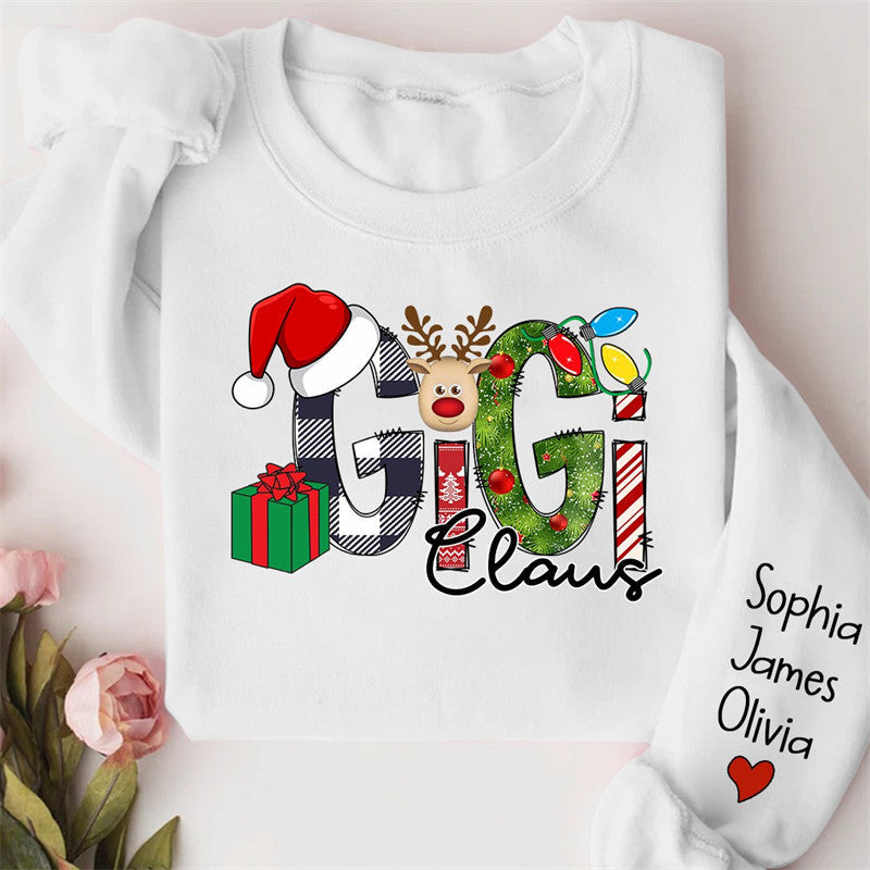 Lofaris Elk Gift Grandma Kids Custom Christmas Sweatshirt