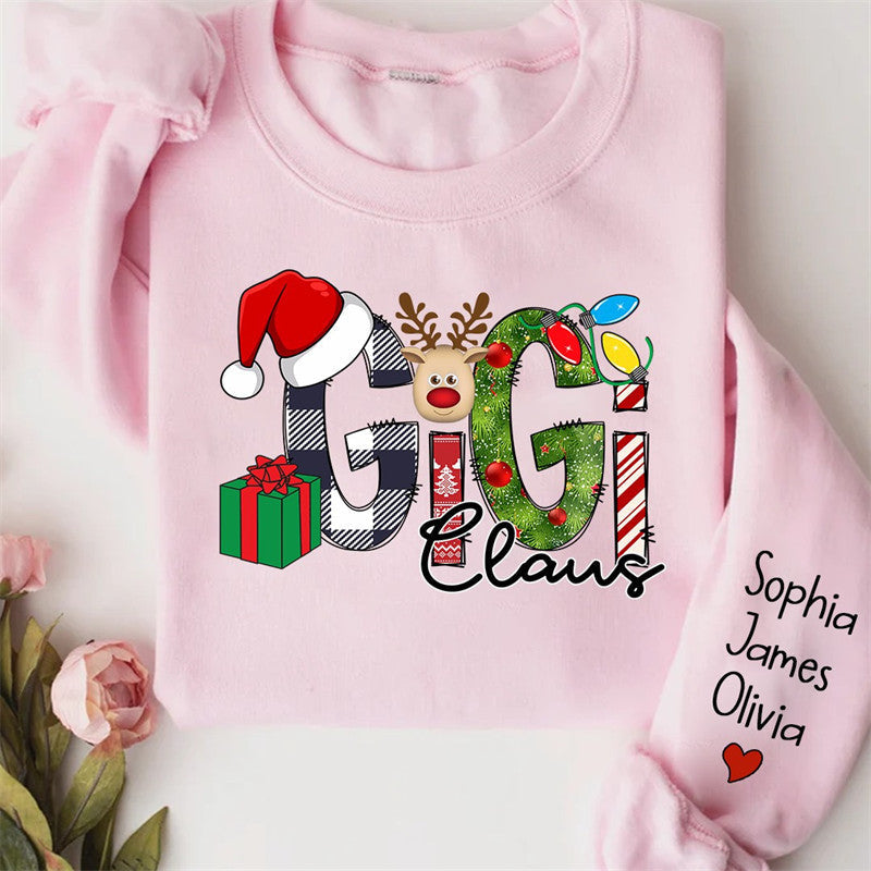 Lofaris Elk Gift Grandma Kids Custom Christmas Sweatshirt