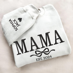 Lofaris Embroidered Custom Grandma Mama Est Sweatshirt