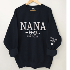 Lofaris Embroidered Custom Grandma Mama Est Sweatshirt