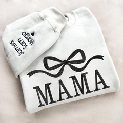 Lofaris Embroidered Custom Name Mimi Nana Mama Sweatshirt