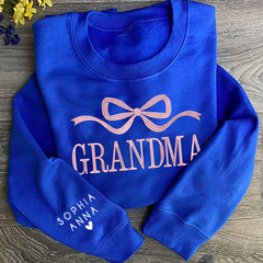 Lofaris Embroidered Custom Name Mimi Nana Mama Sweatshirt