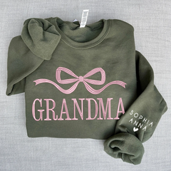 Lofaris Embroidered Custom Name Mimi Nana Mama Sweatshirt