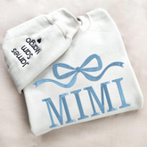 Lofaris Embroidered Custom Name Mimi Nana Mama Sweatshirt