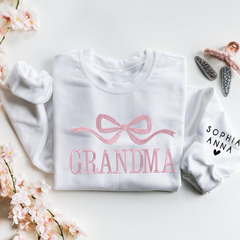 Lofaris Embroidered Custom Name Mimi Nana Mama Sweatshirt