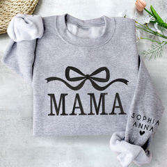 Lofaris Embroidered Custom Name Mimi Nana Mama Sweatshirt