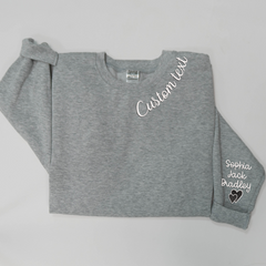 Lofaris Embroidered Custom Text Nickname Grandma Sweatshirt