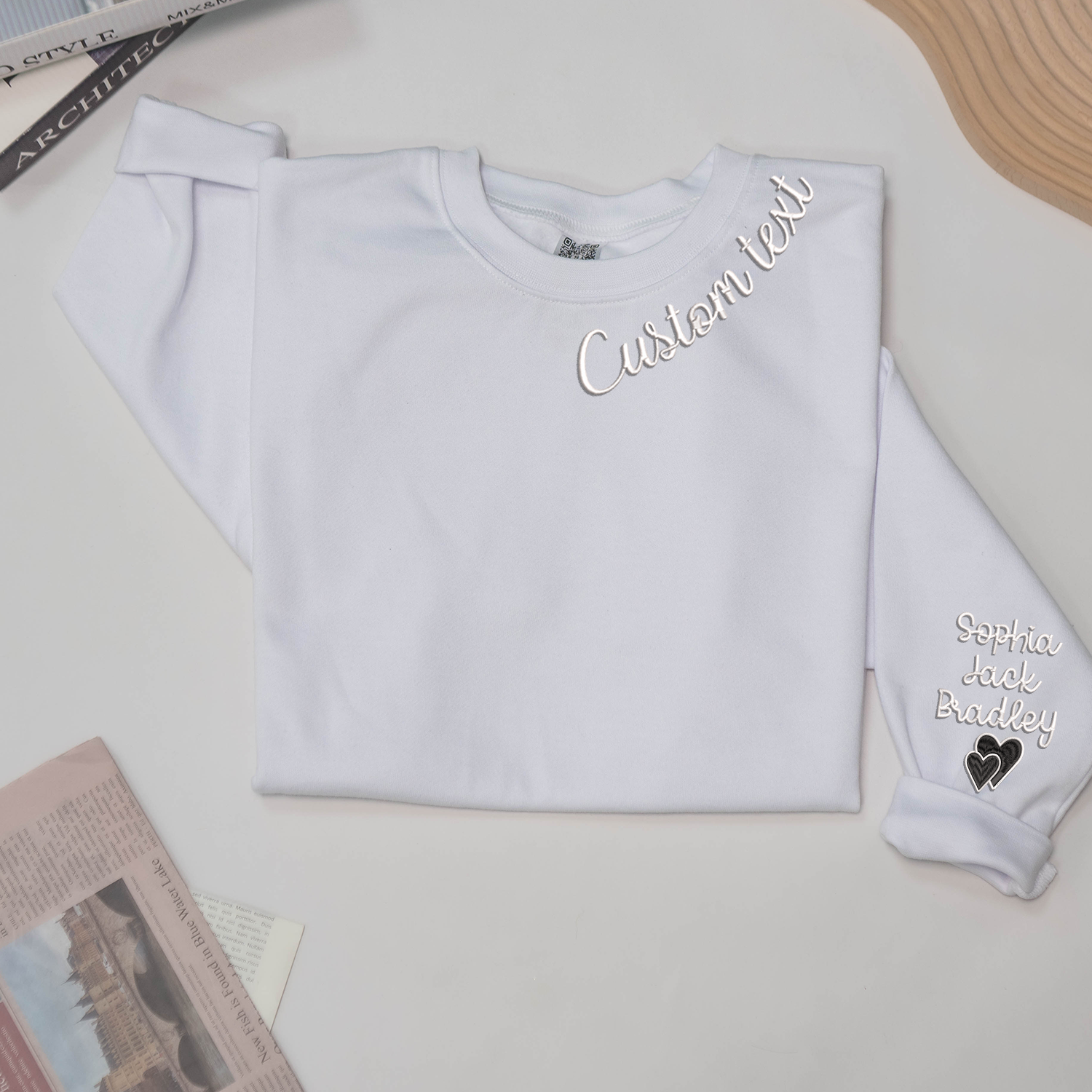Lofaris Embroidered Custom Text Nickname Grandma Sweatshirt