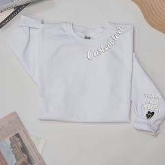 Lofaris Embroidered Custom Text Nickname Grandma Sweatshirt