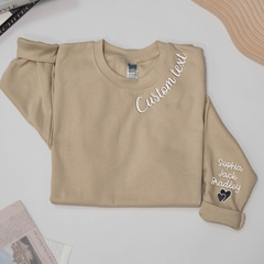 Lofaris Embroidered Custom Text Nickname Grandma Sweatshirt