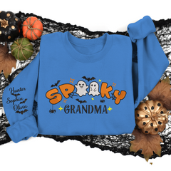 Lofaris Embroidered Cute Spooky Grandma Custom Sweatshirt
