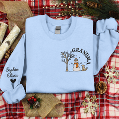 Lofaris Custom Embroidered Snowman Grandma Gift Sweatshirt