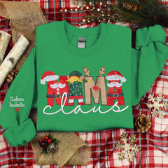 Lofaris Embroidery Mama Claus Christma Custom Sweatshirt