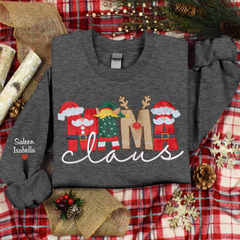 Lofaris Embroidery Mama Claus Christma Custom Sweatshirt