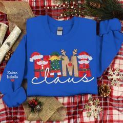 Lofaris Embroidery Mama Claus Christma Custom Sweatshirt