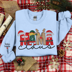 Lofaris Embroidery Mama Claus Christma Custom Sweatshirt